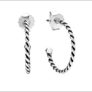 Authentic Pandora retired Small Twist Hoop